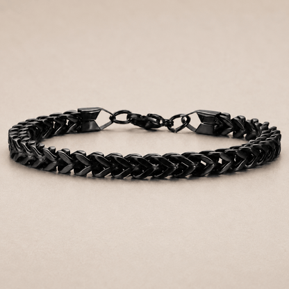 Vínculo 01 | Pulsera negra de eslabones