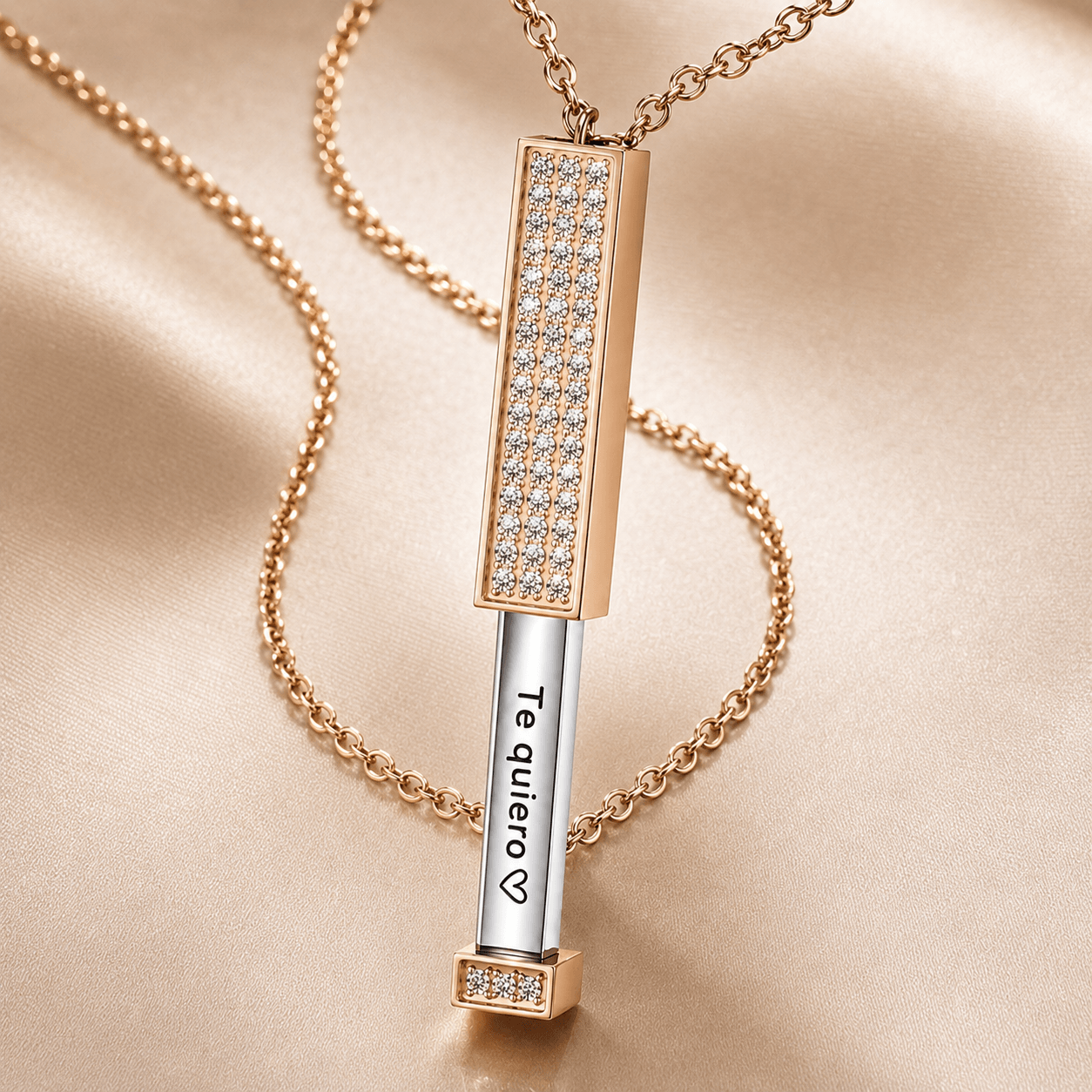 Collar Mensaje Secreto · "Te Quiero" Grabado Oculto